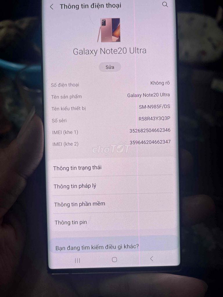 Samsung Galaxy Note20 Ultra 256GB Đồng. Mua bán Điện thoại tại Quận Ba Đình Hà Nội được đăng bởi Văn Thanh hình 1