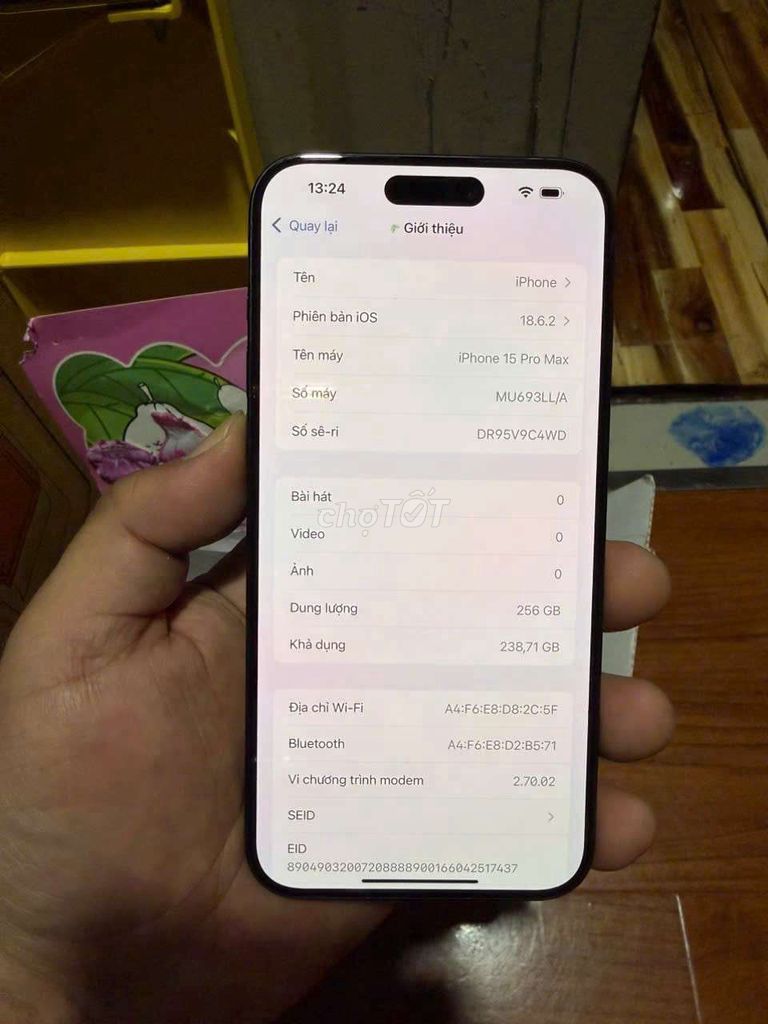 Apple iPhone 15 Pro Max 256GB Xanh. Mua bán Điện thoại tại Quận 5 Tp Hồ Chí Minh được đăng bởi ngoc giau 89 hình 1