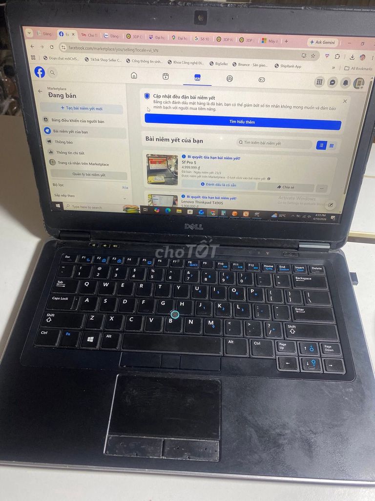Dell Latitude 7440 4GB Không SSD Có sạc. Mua bán Laptop tại Quận 1 Tp Hồ Chí Minh được đăng bởi Hội Đồ Điện Tử hình 1