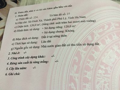 Bán đất ở trong dự án tại TP Phủ Lý, Hà Nam, 120m2, đường trước nhà20m. Mua bán đất tại Thành phố Phủ Lý Hà Nam được đăng bởi Nguyễn Vân Trang