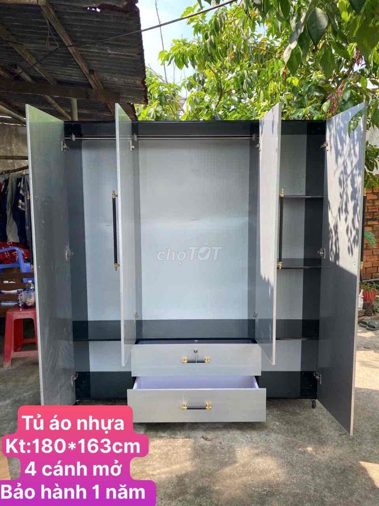 tủ áo nhựa & free ship + ráp kt:180*163cm #nêw. Mua bán Tủ, kệ gia đình tại Quận 6 Tp Hồ Chí Minh được đăng bởi Nội Thất Phúc  An hình 1
