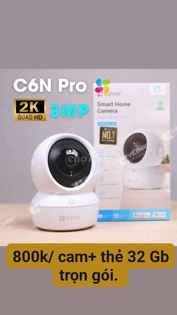 Camera an ninh EZVIZ C6N Pro 3MP Trắng 32GB. Mua bán Máy ảnh, Máy quay tại Quận 3 Tp Hồ Chí Minh được đăng bởi Shop Cam và Thẻ hình 1
