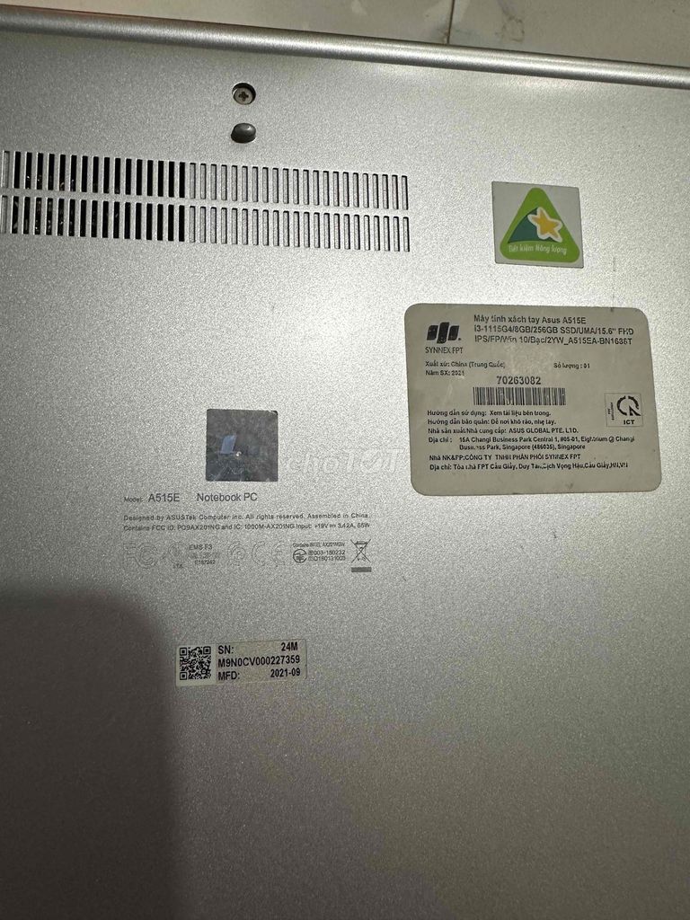 Asus Vivobook A515E Bạc. Mua bán Laptop tại Thành phố Nha Trang Khánh Hòa được đăng bởi Khoa Nguyễn Anh hình 1