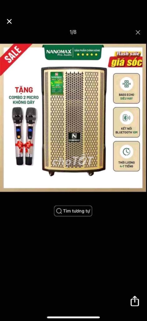 Loa karaoke di động Nanomax 3 tấc - Hifi stereo