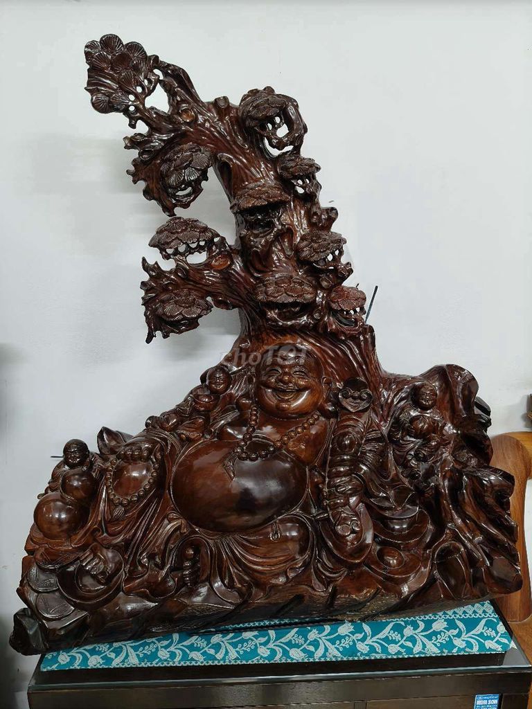 Thanh Lý Tượng Di Lặc Gỗ Tài Lộc