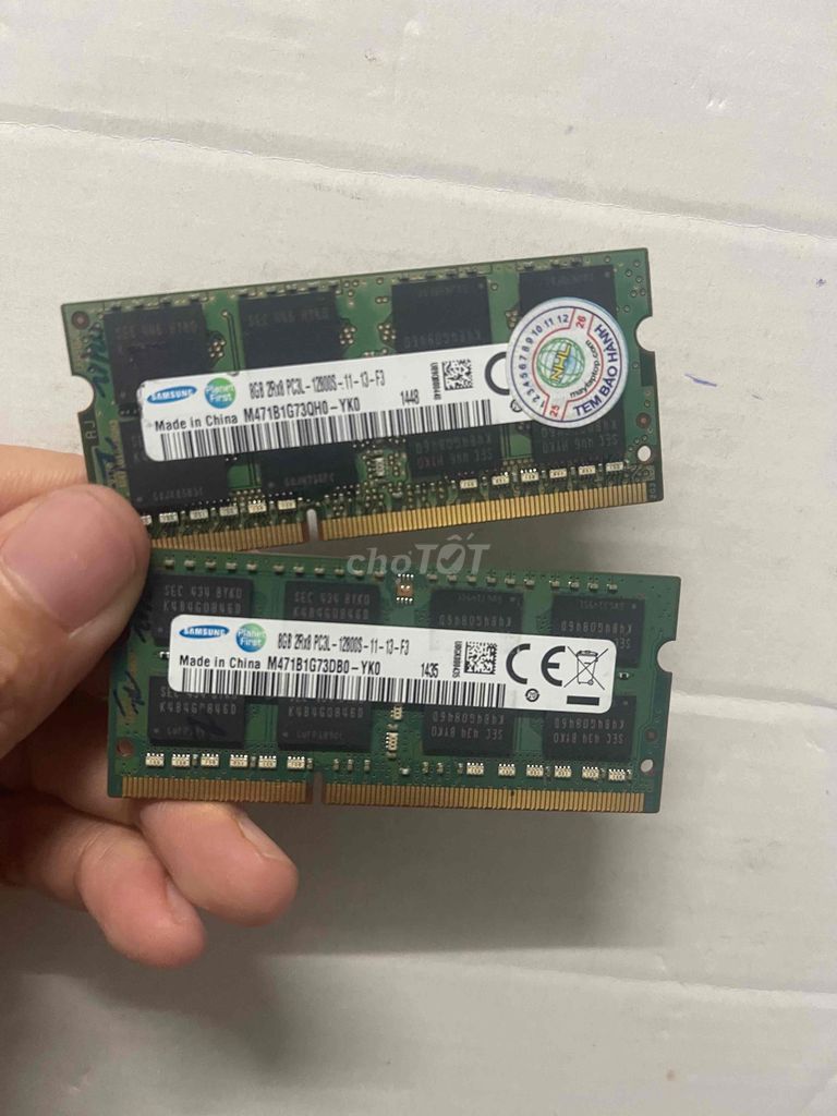 RAM Samsung DDR3L 8GB 1600MHz. Mua bán Linh kiện (RAM, Card...) tại Quận Tân Bình Tp Hồ Chí Minh được đăng bởi Khánh Trân hình 1