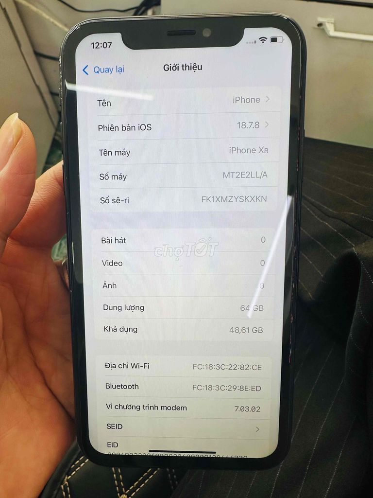 Apple iPhone XR 64GB Đen Quốc tế. Mua bán Điện thoại tại Quận Gò Vấp Tp Hồ Chí Minh được đăng bởi Thịnh Phát  hình 1