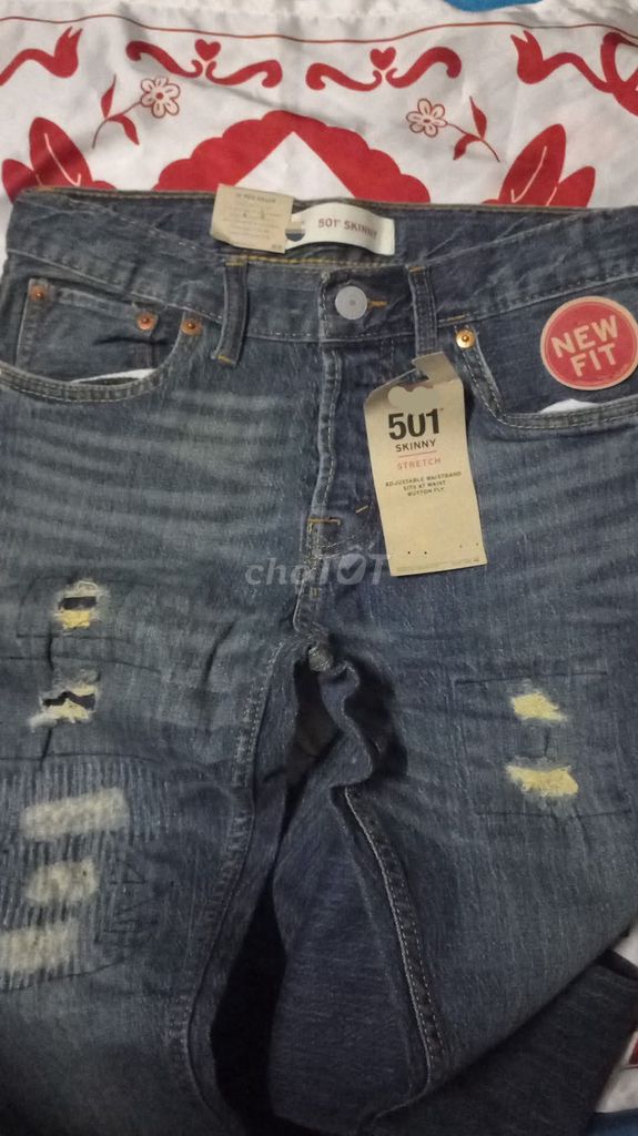 QUẦN JEANS LEVI'S 501 SKINNY NGUYÊN TAG CHÍNH HÃNG