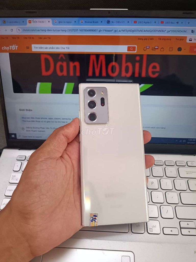 SAMSUNG NOTE 20 ULTRA 5G 12/256GB SNAP 865 FULL CN. Mua bán Điện thoại tại Quận Bình Thạnh Tp Hồ Chí Minh được đăng bởi Dân Mobile hình 1