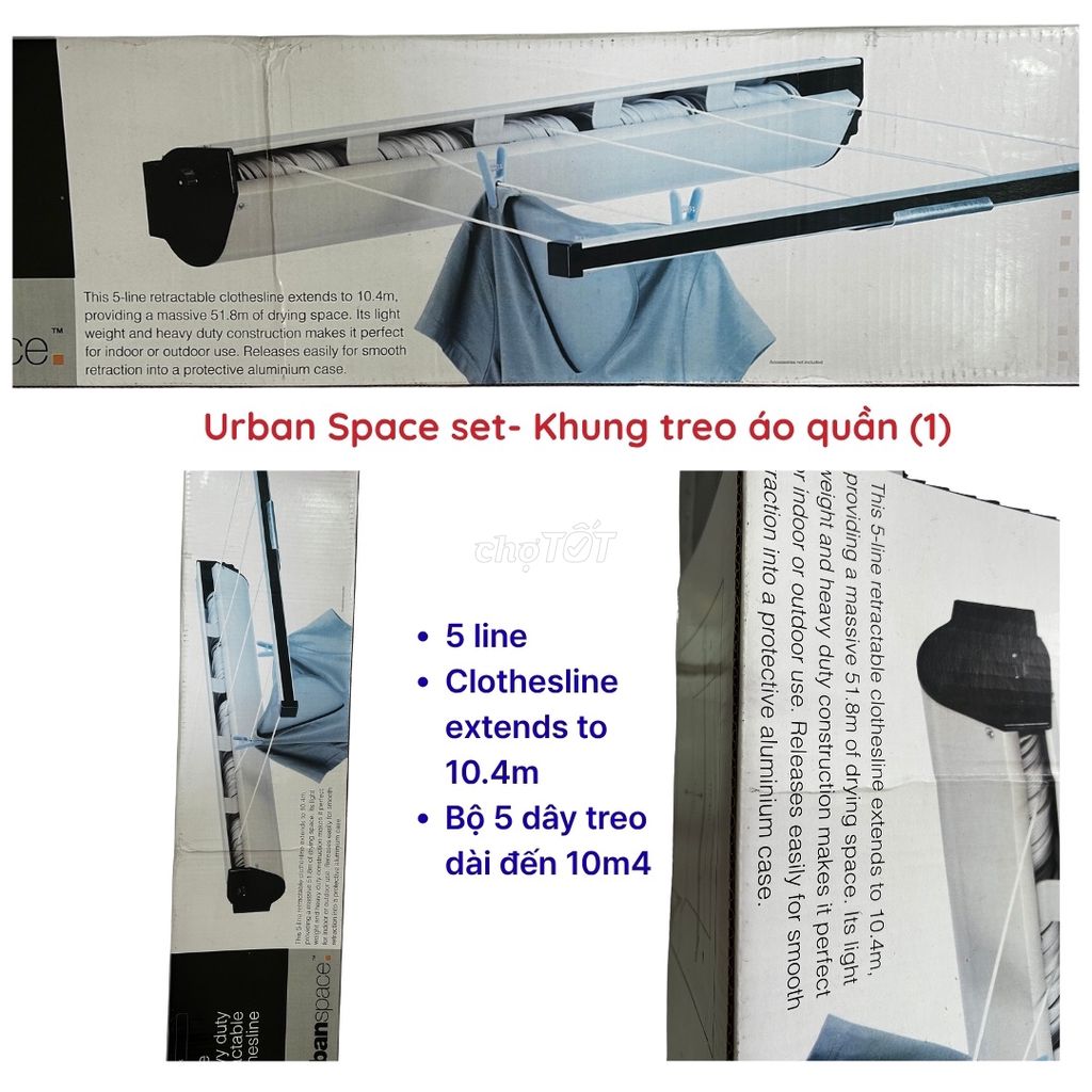 Dây phơi quần áo Urban Space Nhôm. Mua bán Nội thất, đồ gia dụng khác tại Thành phố Hội An Quảng Nam được đăng bởi Thảo Uyên hình 1