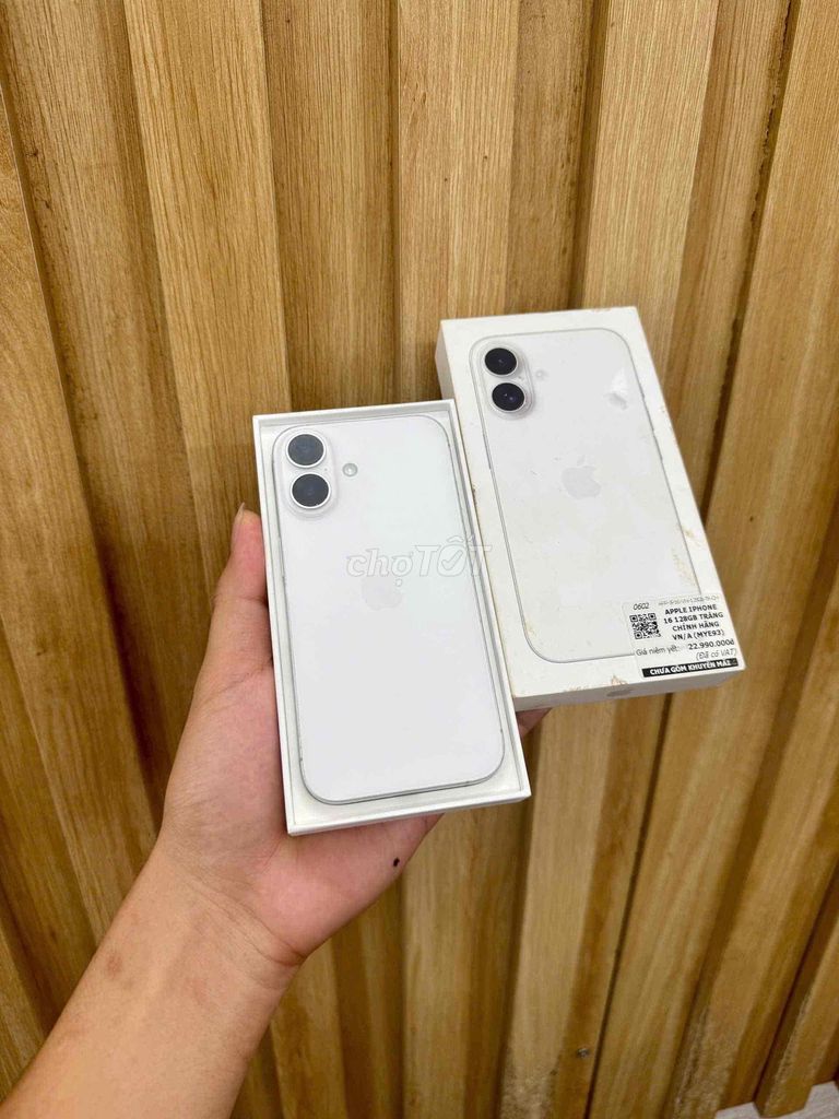 Apple iPhone 16 128GB Trắng VNA. Mua bán Điện thoại tại Quận Đống Đa Hà Nội được đăng bởi Hanoi moibile đức hình 1