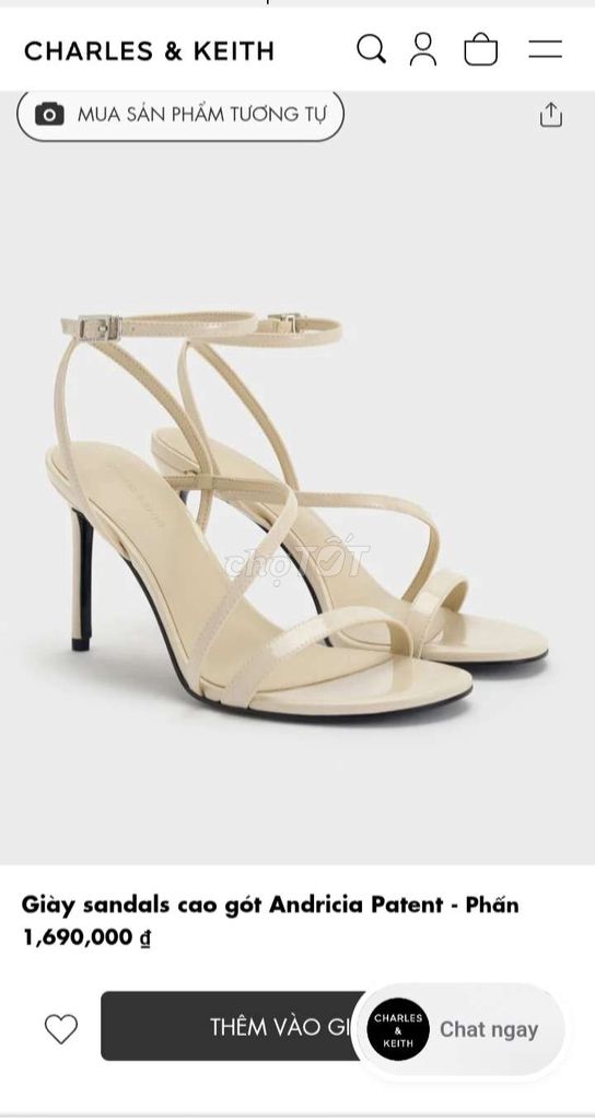 Charles & Keith Giày sandals cao gót Nữ Phấn. Mua bán Giày dép tại Thành phố Dĩ An Bình Dương được đăng bởi Diem hình 1
