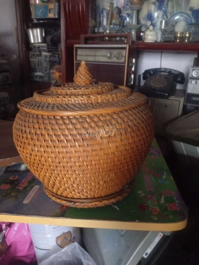 Giỏ giữ nhiệt ấm trà mây đan. Mua bán Dụng cụ nhà bếp tại Quận 12 Tp Hồ Chí Minh được đăng bởi Ông chú đồ cổ hình 1