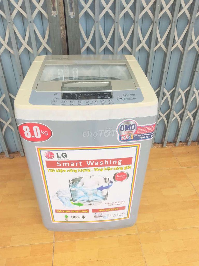 Máy giặt LG 8kg Xám đã qua sử dụng. Mua bán Máy giặt tại Huyện Mỏ Cày Nam Bến Tre được đăng bởi Hoàng Khiêm đồ cũ  hình 1