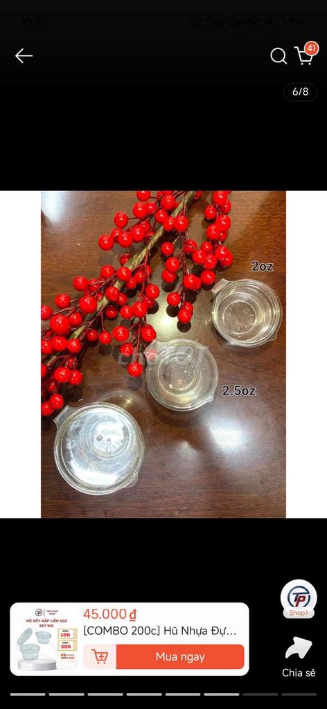 Hũ nhựa đựng sốt / topping PET Việt Nam 50-120ml. Mua bán Dụng cụ nhà bếp tại Quận Hoàng Mai Hà Nội được đăng bởi Nguyễn Huyền Trang hình 1