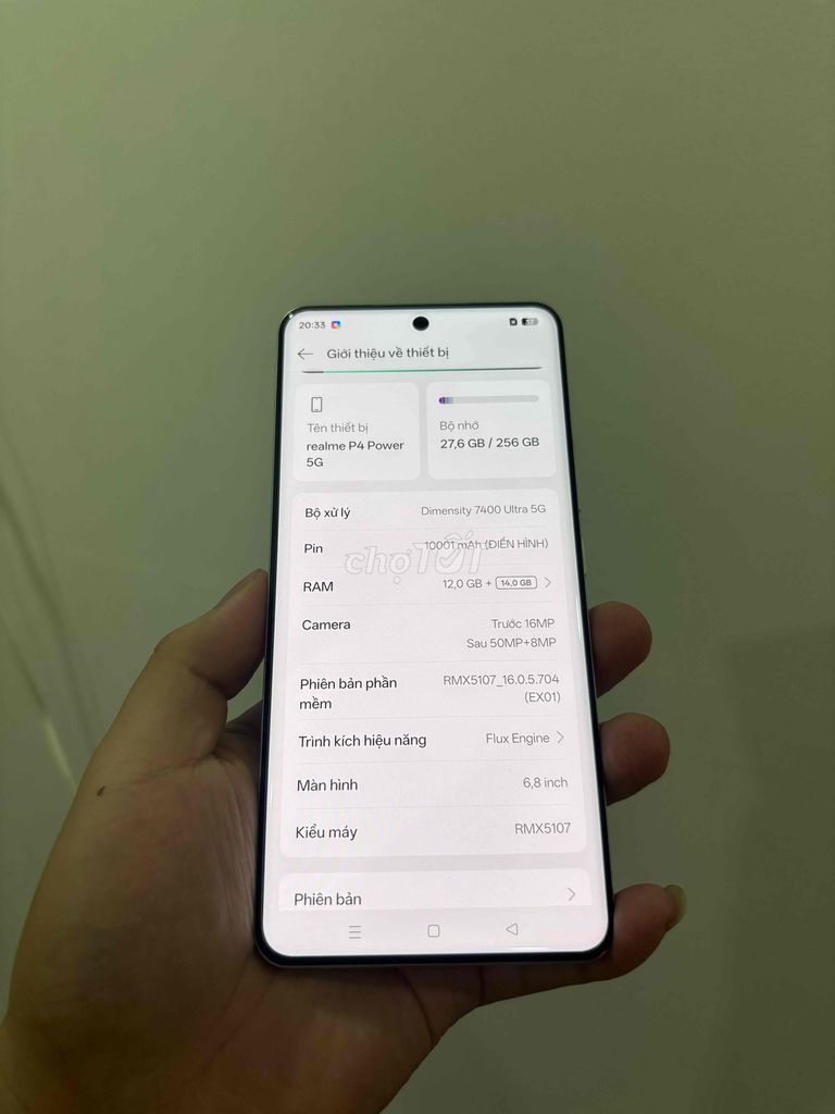 Realme P4 Power 5G 256GB Bạc 12GB RAM. Mua bán Điện thoại tại Quận 12 Tp Hồ Chí Minh được đăng bởi Bui Thao hình 1