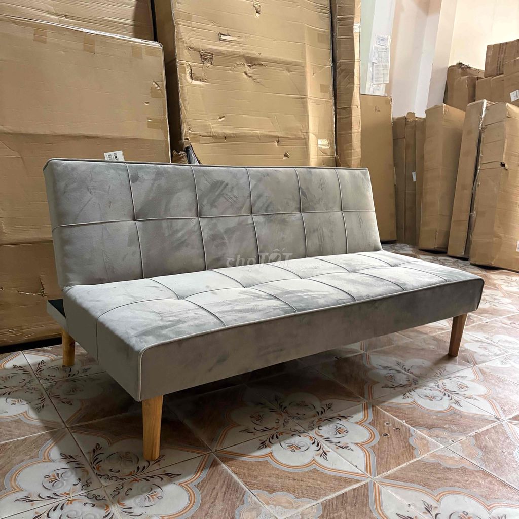 Thanh Lý Ghế sofa giường vải nhung xám 1.5m. Mua bán Giường, chăn ga gối nệm tại Quận Tân Phú Tp Hồ Chí Minh được đăng bởi Ghế Sofa Giá Rẻ hình 1