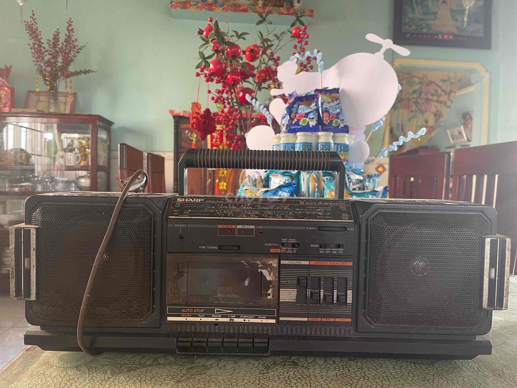 Đài cassette Sharp GF-390Z(R) Đen. Mua bán Đồ sưu tầm, đồ cổ tại Huyện Vĩnh Cửu Đồng Nai được đăng bởi Chiến  hình 1