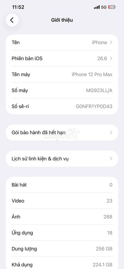 Apple iPhone 12 Pro Max 256GB Trắng Bể kính lưng. Mua bán Điện thoại tại Thị xã Tân Uyên Bình Dương được đăng bởi Thanh Nhân hình 1