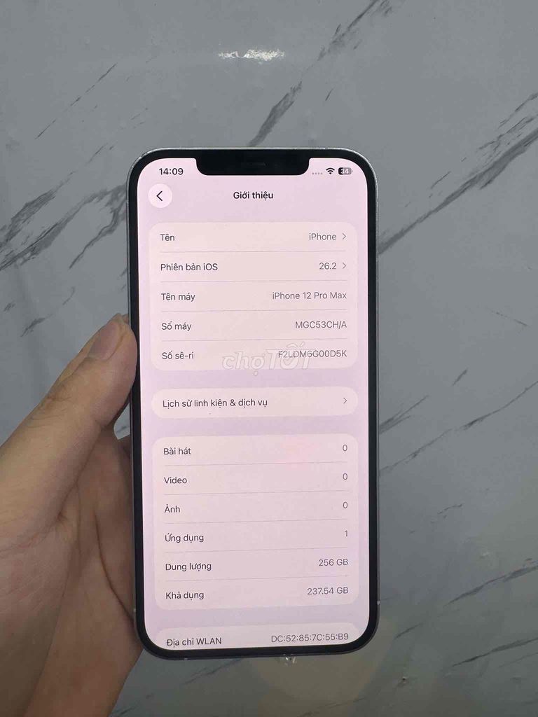 Apple iPhone 12 Pro Max 256GB Trắng Đã thay pin. Mua bán Điện thoại tại Quận Hà Đông Hà Nội được đăng bởi Nguyễn Hữu Đức hình 1
