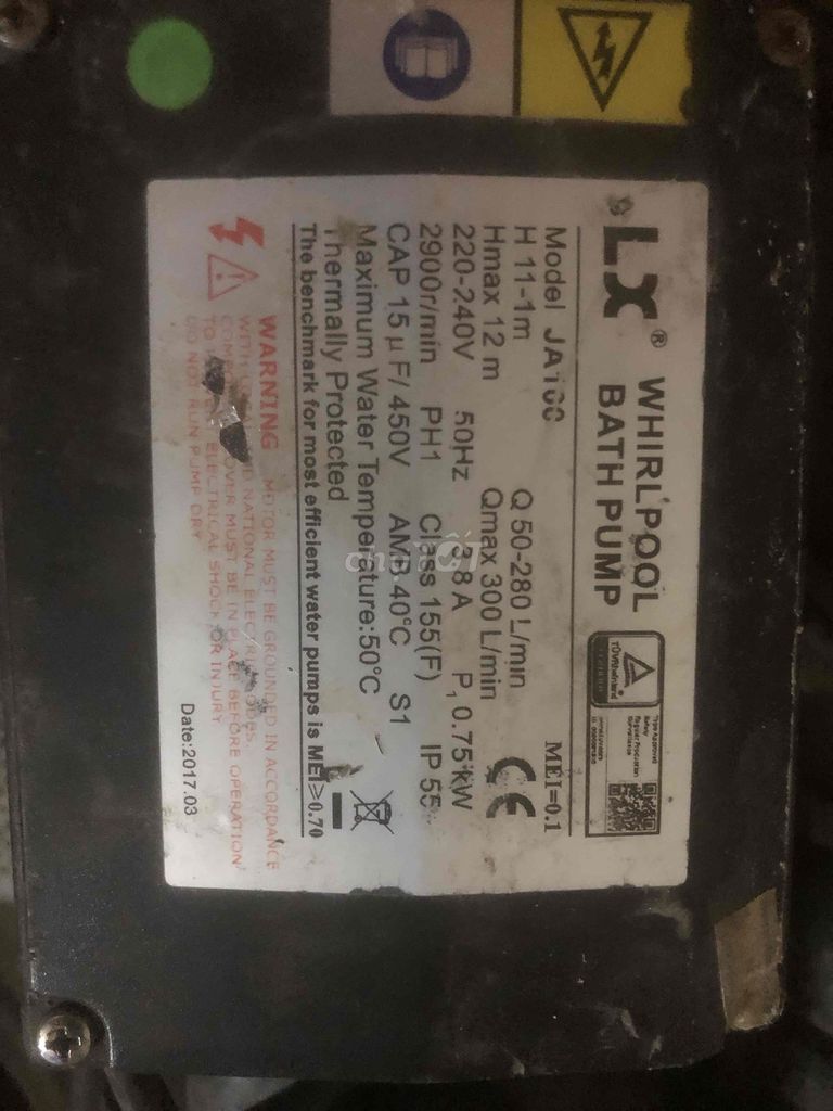 Máy bơm bồn tắm LX Whirlpool JA100. Mua bán Đồ chuyên dụng, Giống nuôi trồng tại Quận 4 Tp Hồ Chí Minh được đăng bởi xuan thu hình 1