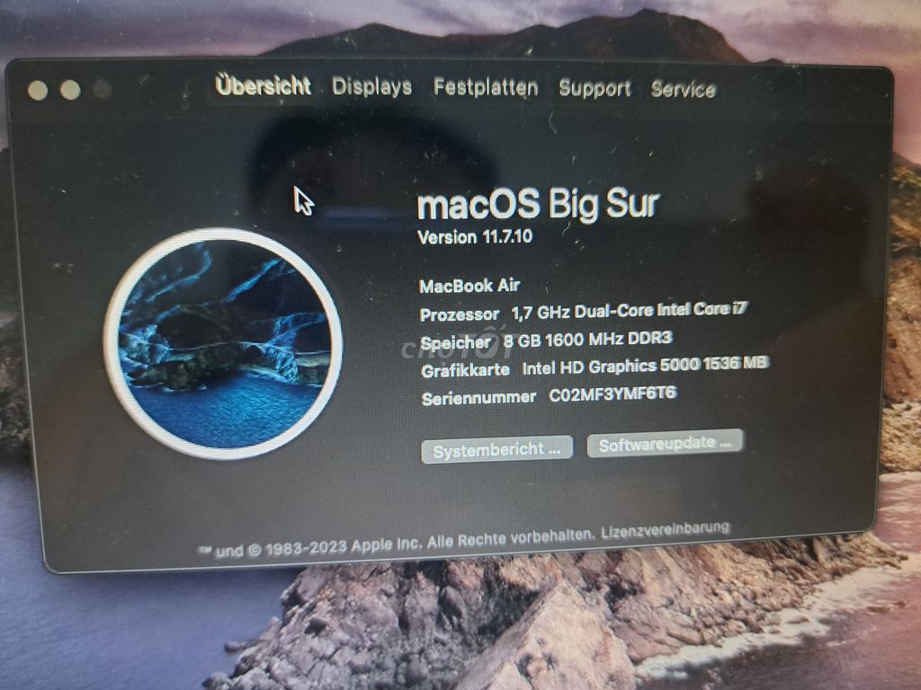 Macbook Air A1466 Model EMC 2632 Mid 2013. Mua bán Laptop tại Quận Bình Tân Tp Hồ Chí Minh được đăng bởi Hoang hình 1