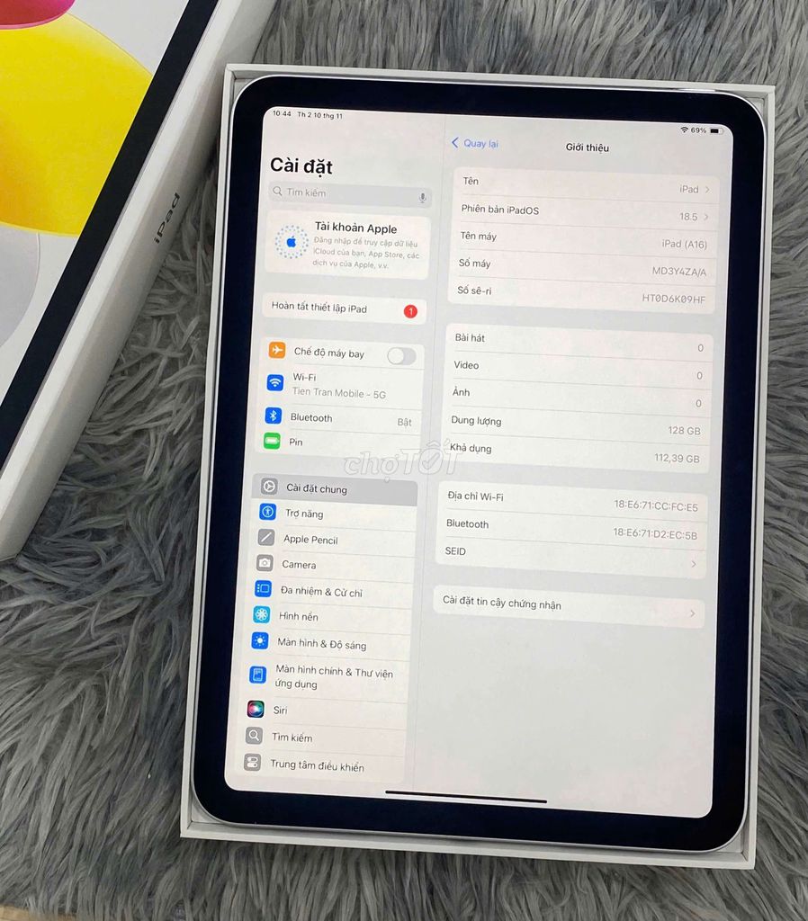 iPad A16 Gen 11 Wifi 128Gb Pin 100 Sac 11 Lần Silv. Mua bán Máy tính bảng tại Quận 5 Tp Hồ Chí Minh được đăng bởi Phạm Việt Võ hình 1
