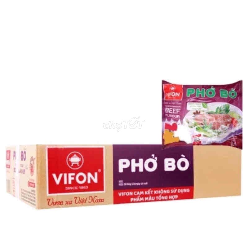 Phở Bò và Phở Gà 1 thùng 30 gói ạ