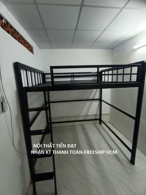 FreshipHCM-Giường 1 tầng trên cao dày dặn cứng cáp
