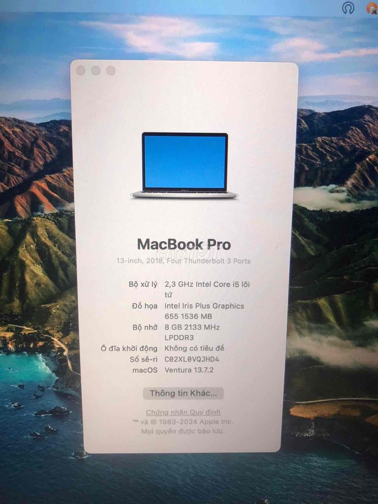 Macbook pro 2018 500gb. Mua bán Laptop tại Quận 7 Tp Hồ Chí Minh được đăng bởi Ân Lâm Thiên hình 2