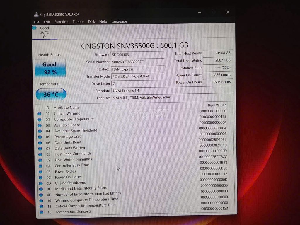 Ổ cứng SSD Kingston SNV3S500G 512GB. Mua bán Linh kiện (RAM, Card...) tại Huyện Long Hồ Vĩnh Long được đăng bởi Trường Phan hình 1