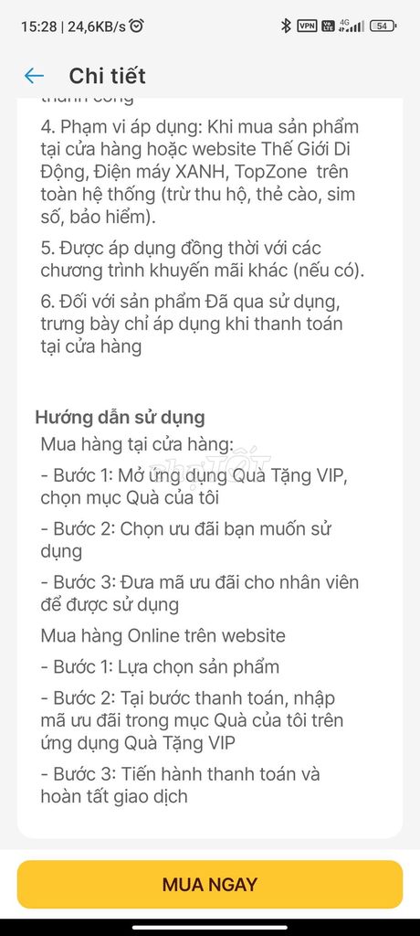 Phiếu mua hàng 1 triệu ở TGDĐ, ĐMX, TOPZONE