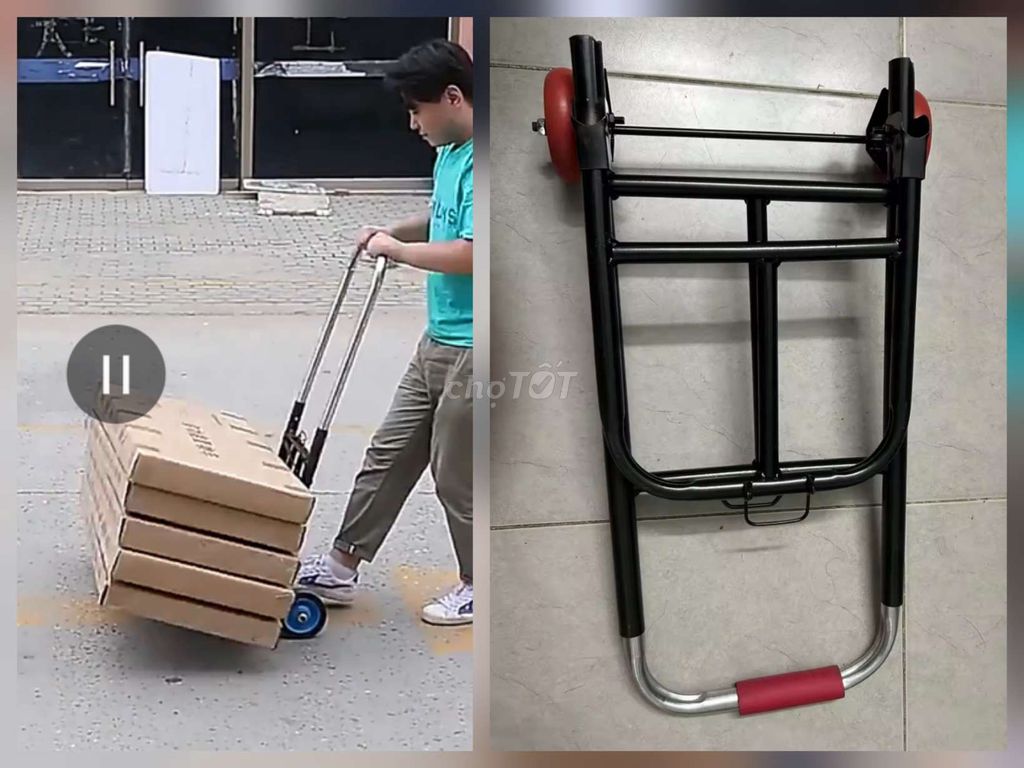 Xe kéo đẩy hàng xếp gọn tiện lợi, tải  60kg.Mới 💯%. Mua bán Đồ chuyên dụng, Giống nuôi trồng tại Quận 1 Tp Hồ Chí Minh được đăng bởi VÂN 60 hình 1