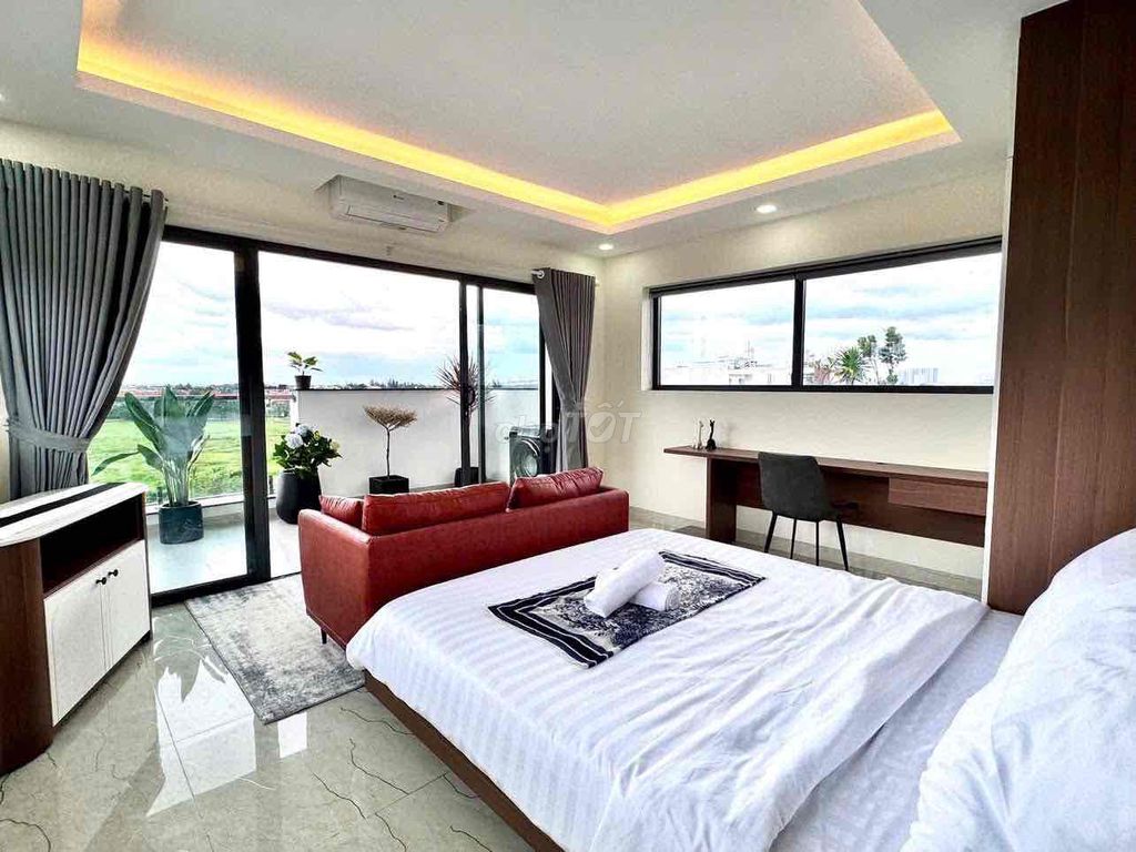 ⚜️CĂN HỘ 1 PHÒNG NGỦ BAN CÔNG⚜️ - FULL NỘI THẤT -  GẦN ĐẢO KC