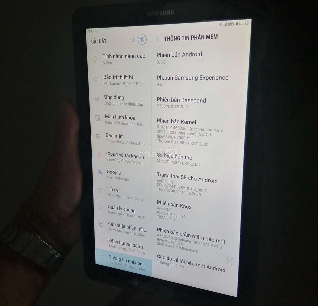 Samsung tab a Android 8.1 full chức năng 10.1inh