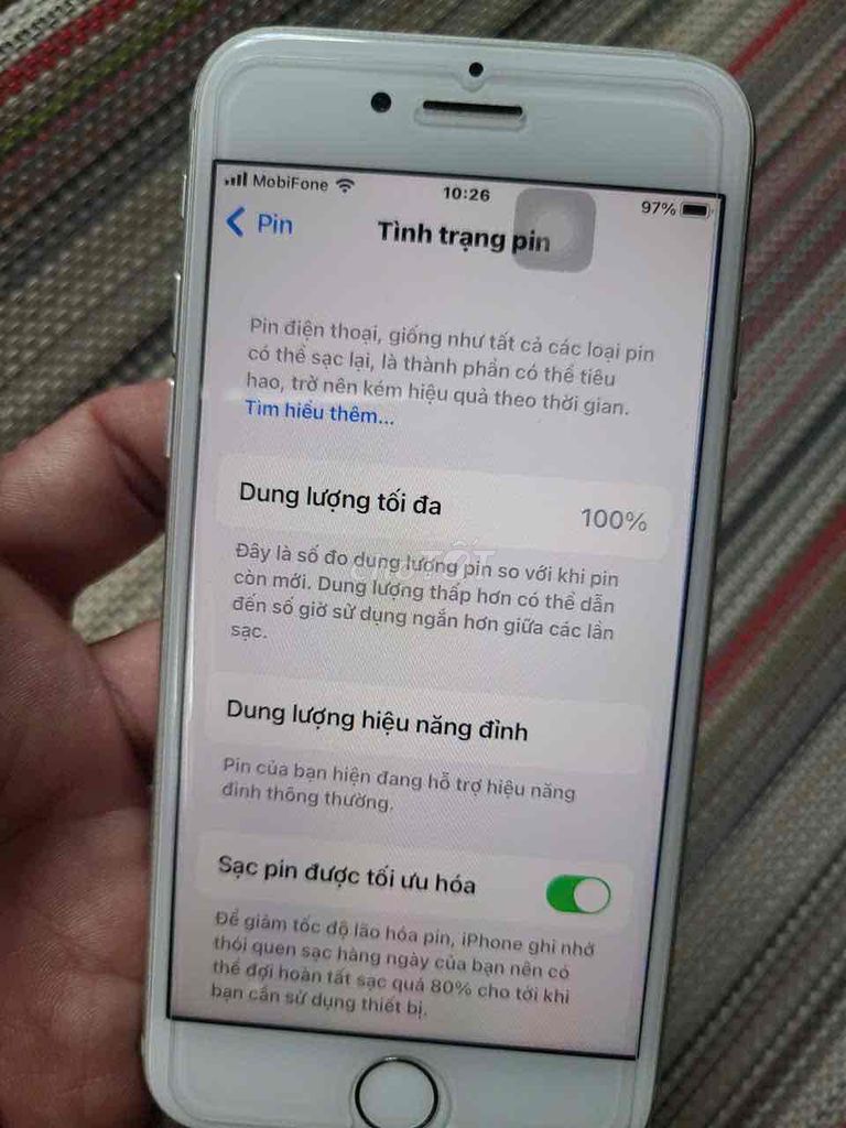 iPhone 7 Bạc PIn 100%. Mua bán Điện thoại tại Huyện Hòa Thành Tây Ninh được đăng bởi quoc anh hình 1