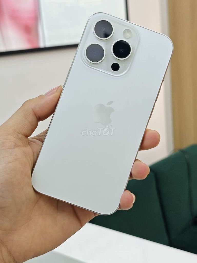 🍎iPhone 15Pro 256G Trắng đẹp nguyên bản p90 👇