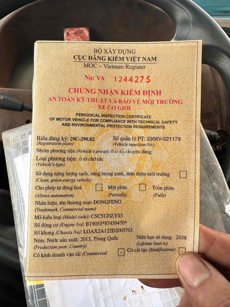 xe cuốn ép rác. Mua bán Phương tiện khác tại Huyện Đắk Song Đắk Nông được đăng bởi Tên chưa cung cấp hình 3