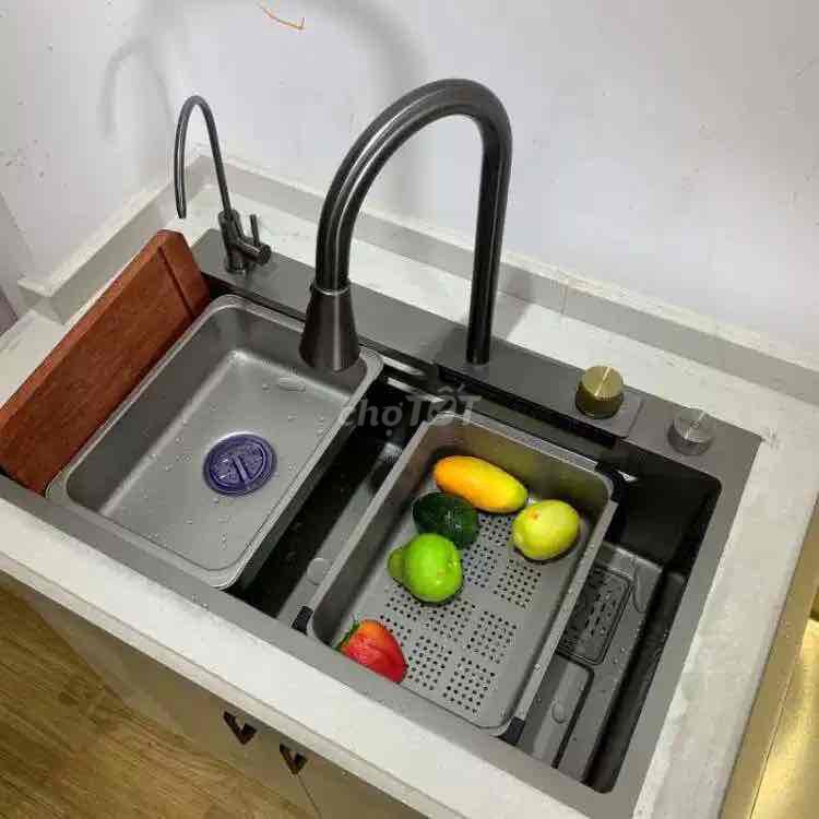 Chậu rửa bát Nano Đen 1 hố 75*45cm. Mua bán Thiết bị vệ sinh, nhà tắm tại Quận 5 Tp Hồ Chí Minh được đăng bởi Trần Lâm Như hình 1