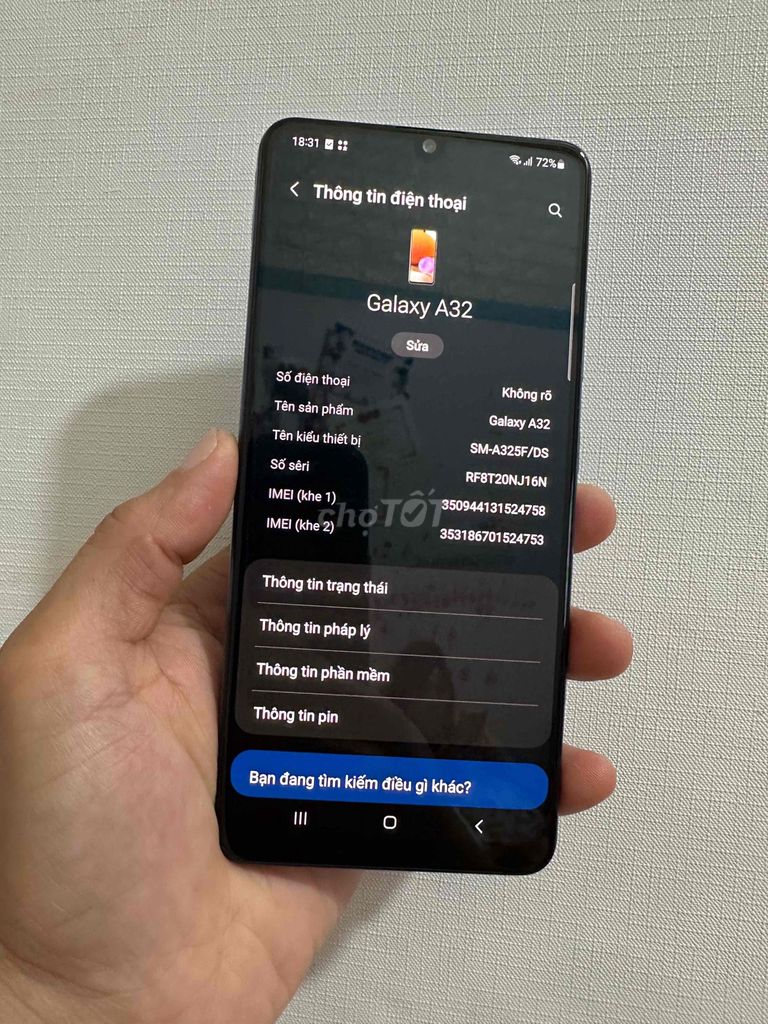 Samsung Galaxy A32 Zin Xanh Ngọc Ram 6GB / 128GB. Mua bán Điện thoại tại Thành phố Vĩnh Long Vĩnh Long được đăng bởi Phúc Long hình 1