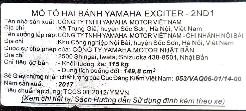 Exciter 150cc 2017 bs 82b1-54282. Mua bán Xe máy tại Quận Phú Nhuận Tp Hồ Chí Minh được đăng bởi Thanh Hùng xebachin  hình 8