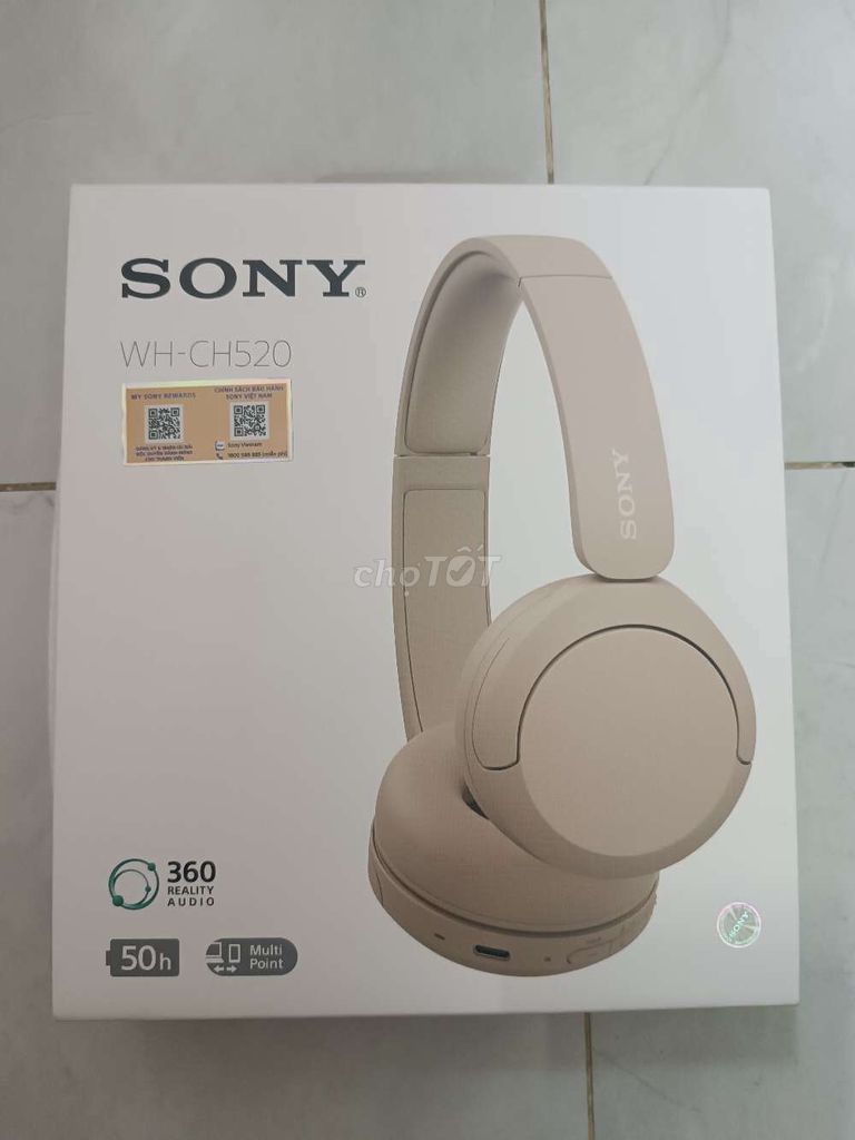 Tai nghe Bluetooth Sony WH-CH520 màu Be. Mua bán Tivi, Âm thanh tại Quận Gò Vấp Tp Hồ Chí Minh được đăng bởi Ngọc Vy hình 1