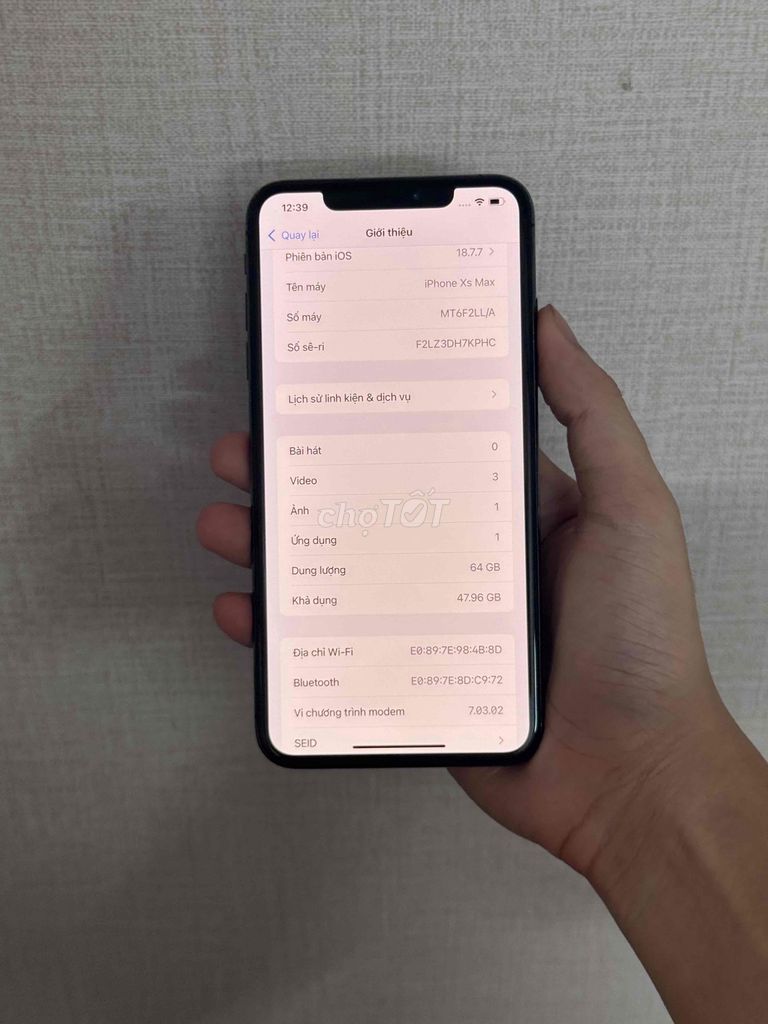 iPhone Xs Max 64GB Đen Đã sử dụng. Mua bán Điện thoại tại Quận Hoàng Mai Hà Nội được đăng bởi trần hoàng hình 1