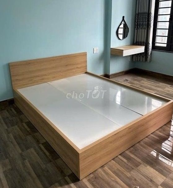 Giường..Ngủ TrắNg gỗ MDF Có NGăn Kéo - Hỗ trợ lắPP