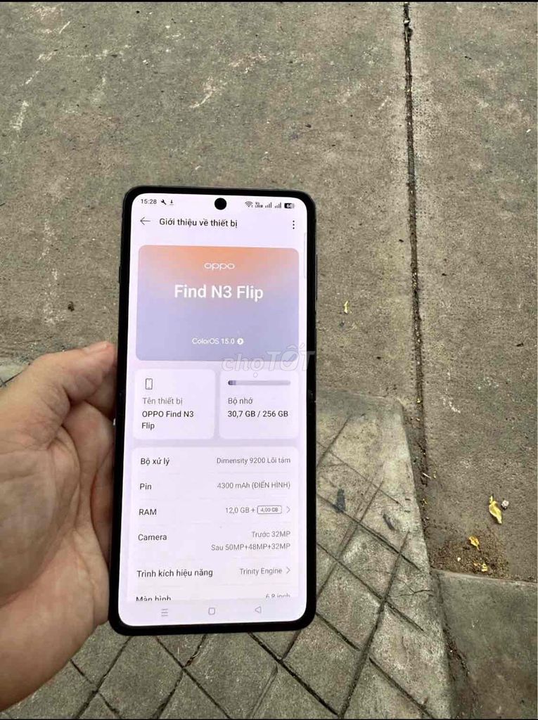 Oppo Find N3 Flip 12GB/256GB Đen. Mua bán Điện thoại tại Thành phố Thủ Đức Tp Hồ Chí Minh được đăng bởi Nguyễn Tài hình 1
