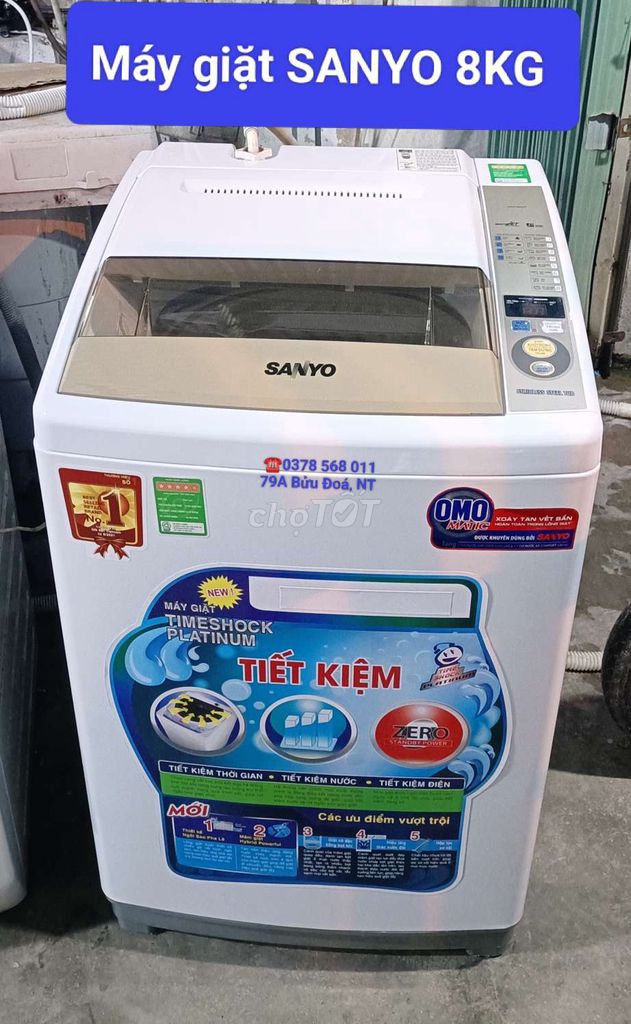 Máy giặt SANYO 8 KG. Mua bán Máy giặt tại Thành phố Nha Trang Khánh Hòa được đăng bởi Điện Lạnh Duy Quang Nha Trang   hình 1