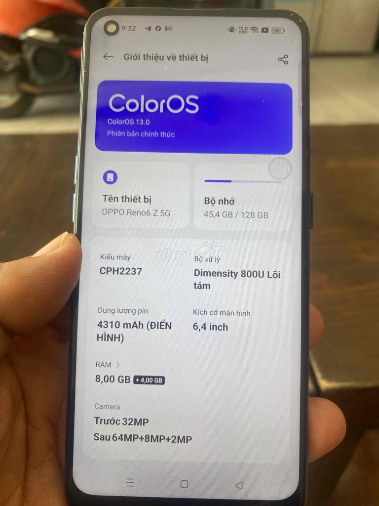 Oppo Reno 6z 5G 128GB Aurora. Mua bán Điện thoại tại Thành phố Thủ Đức Tp Hồ Chí Minh được đăng bởi ThanhThan Tran hình 1