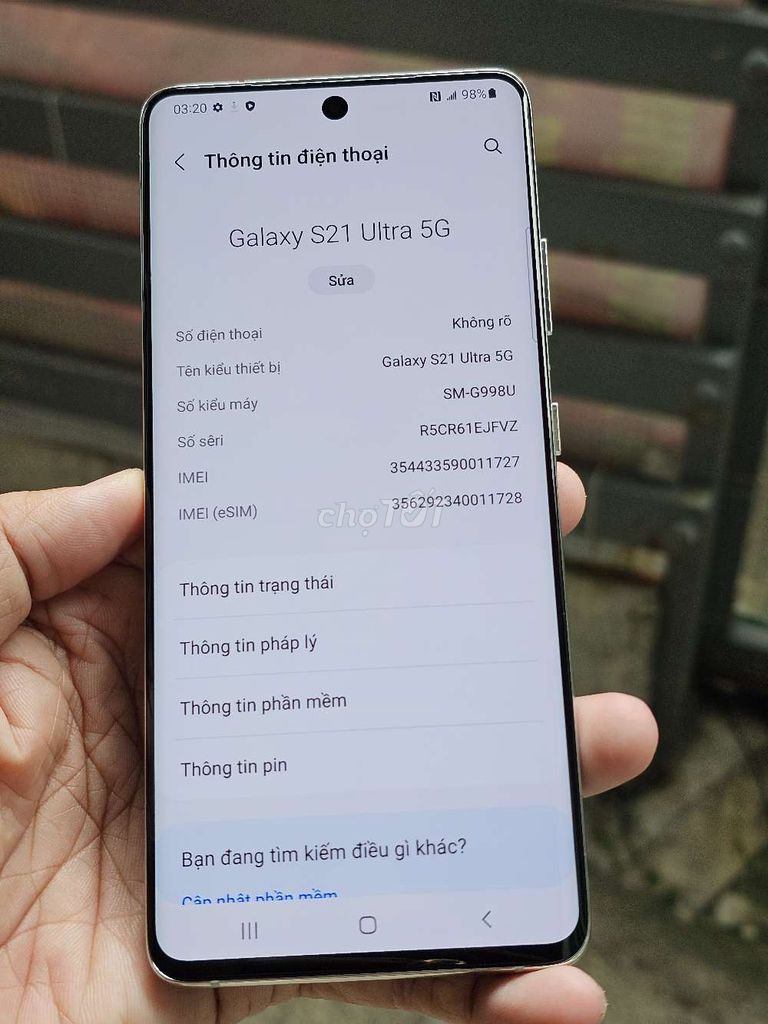  Galaxy S21 Ultra 5G 128GB Mỹ đẹp 99% giá rẻ . Mua bán Điện thoại tại Quận 8 Tp Hồ Chí Minh được đăng bởi Thiên Hòa mobile  hình 1