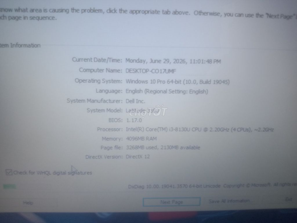 DELL 3590 I3GEN8 /4/128 WIN BẢN QUYỀN VĨNH VIỂN. Mua bán Laptop tại Huyện Châu Thành Tiền Giang được đăng bởi VI TINH THANH BINH hình 1