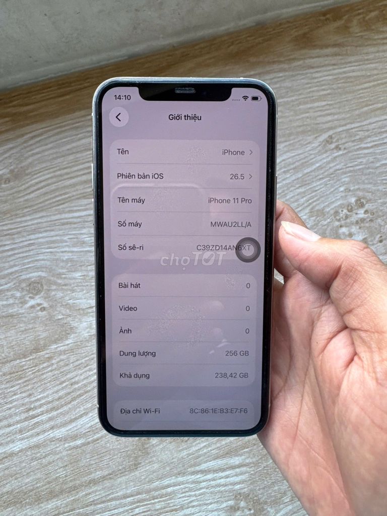  iPhone 11 Pro 256GB Trắng 99% pin 96%. Mua bán Điện thoại tại Quận Thanh Khê Đà Nẵng được đăng bởi MSC Store Di động Giá Tốt Đà Nẵng hình 1